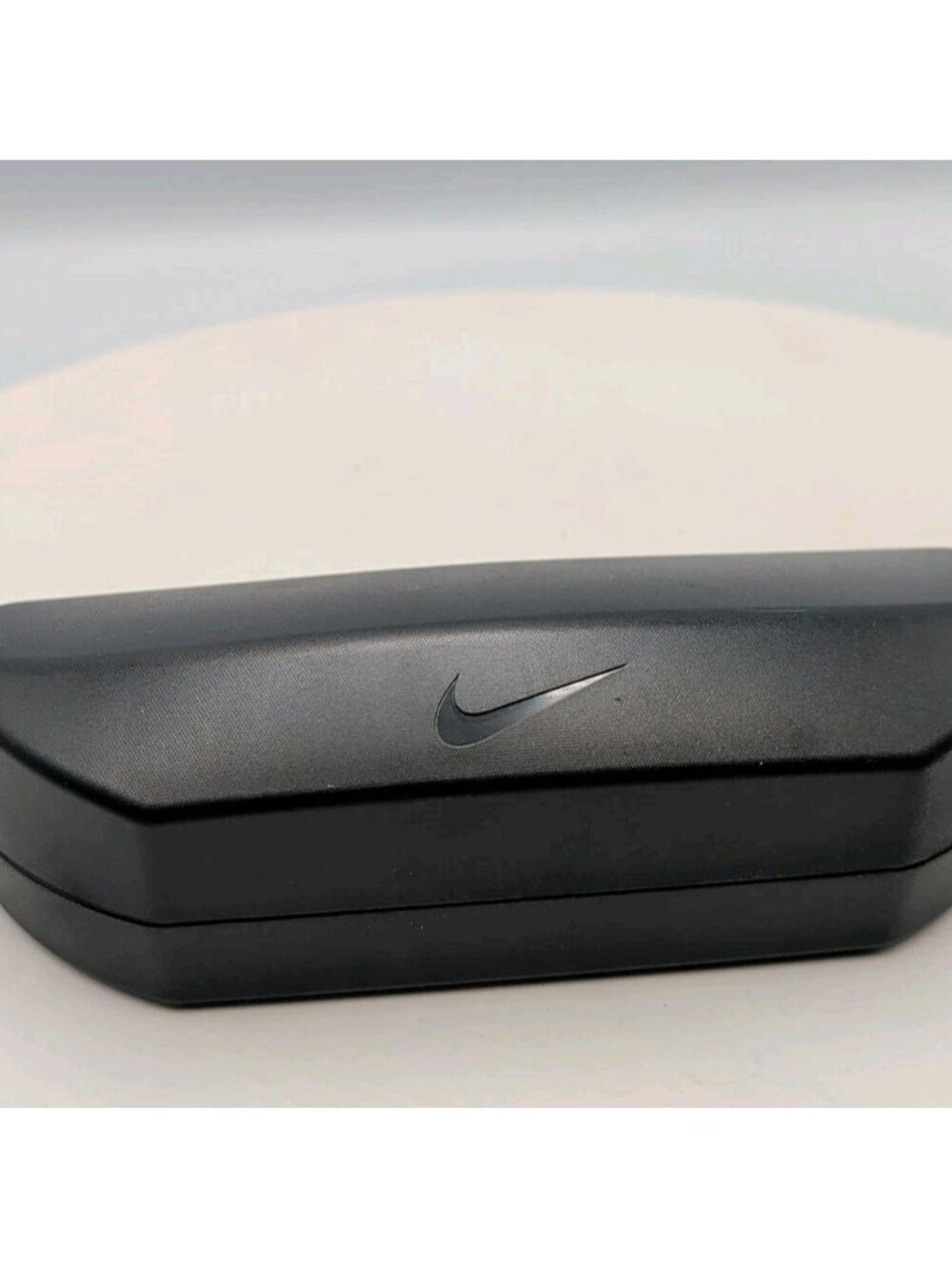 Nike Black Hard Sunglasses Eyeglass Glasses Case Felt Lined Clam Shell Italy Y2K